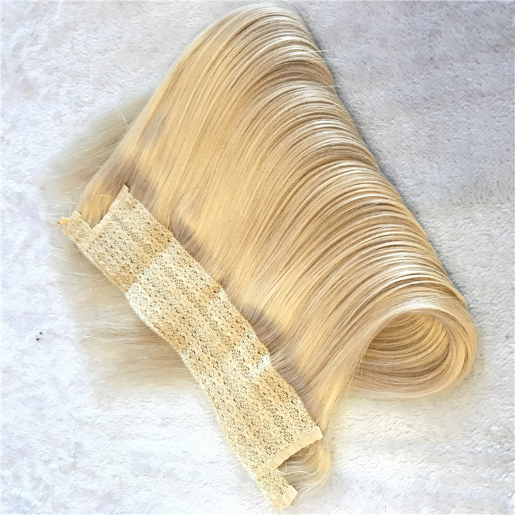 Top quality product Full cuticle hair extensions:blonde #60 halo hair H60